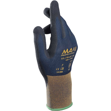 Mapa Coated Gloves, Nitrile, Black, 2XL 1 PR 500411